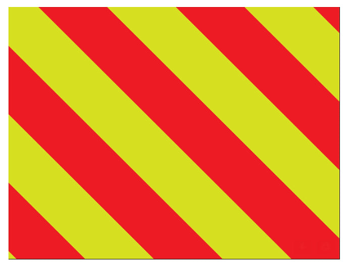 ORAFOL V98 Pre-fabricated chevron Red/Lime