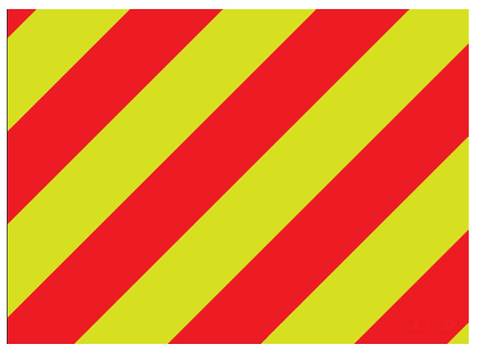 ORAFOL V98 Pre-fabricated chevron Red/Lime